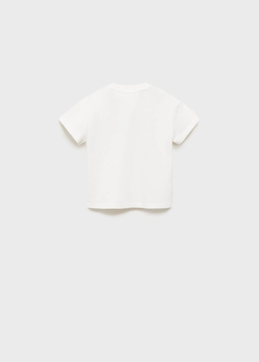 NATURAL WHITE Embroidered cotton T-shirt, Baby Girl, , large image number 2