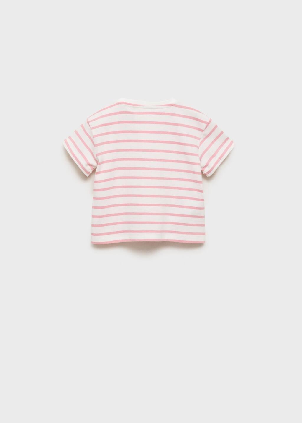 PINK Patch striped t-shirt, Baby Girl, , large image number 1