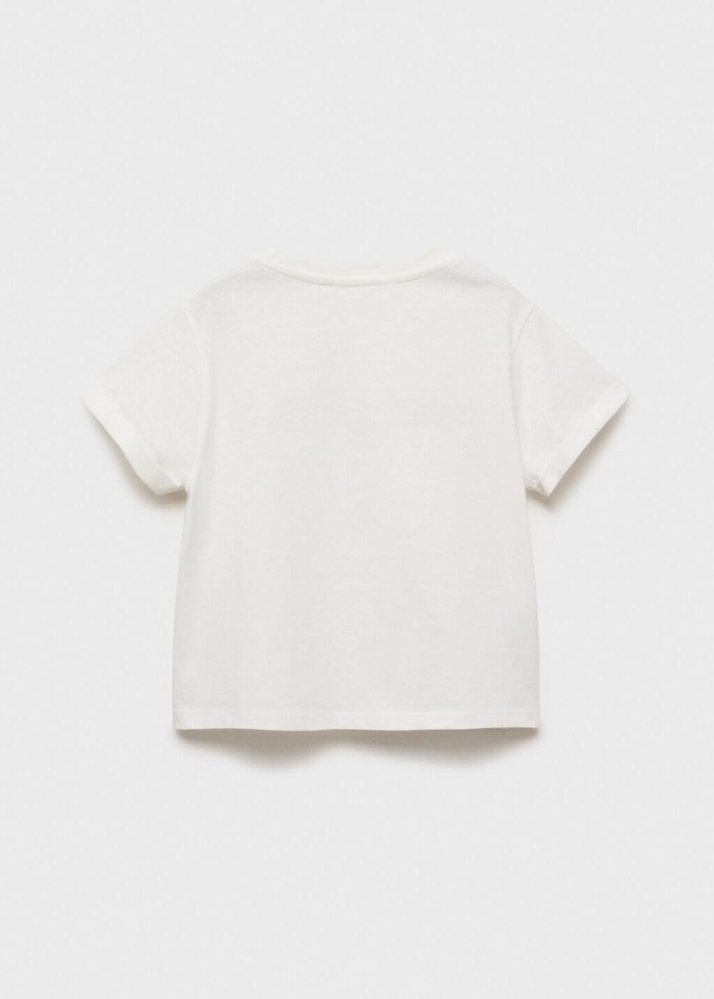 NATURAL WHITE Embroidered cotton T-shirt, Kids Girl, , large image number 3