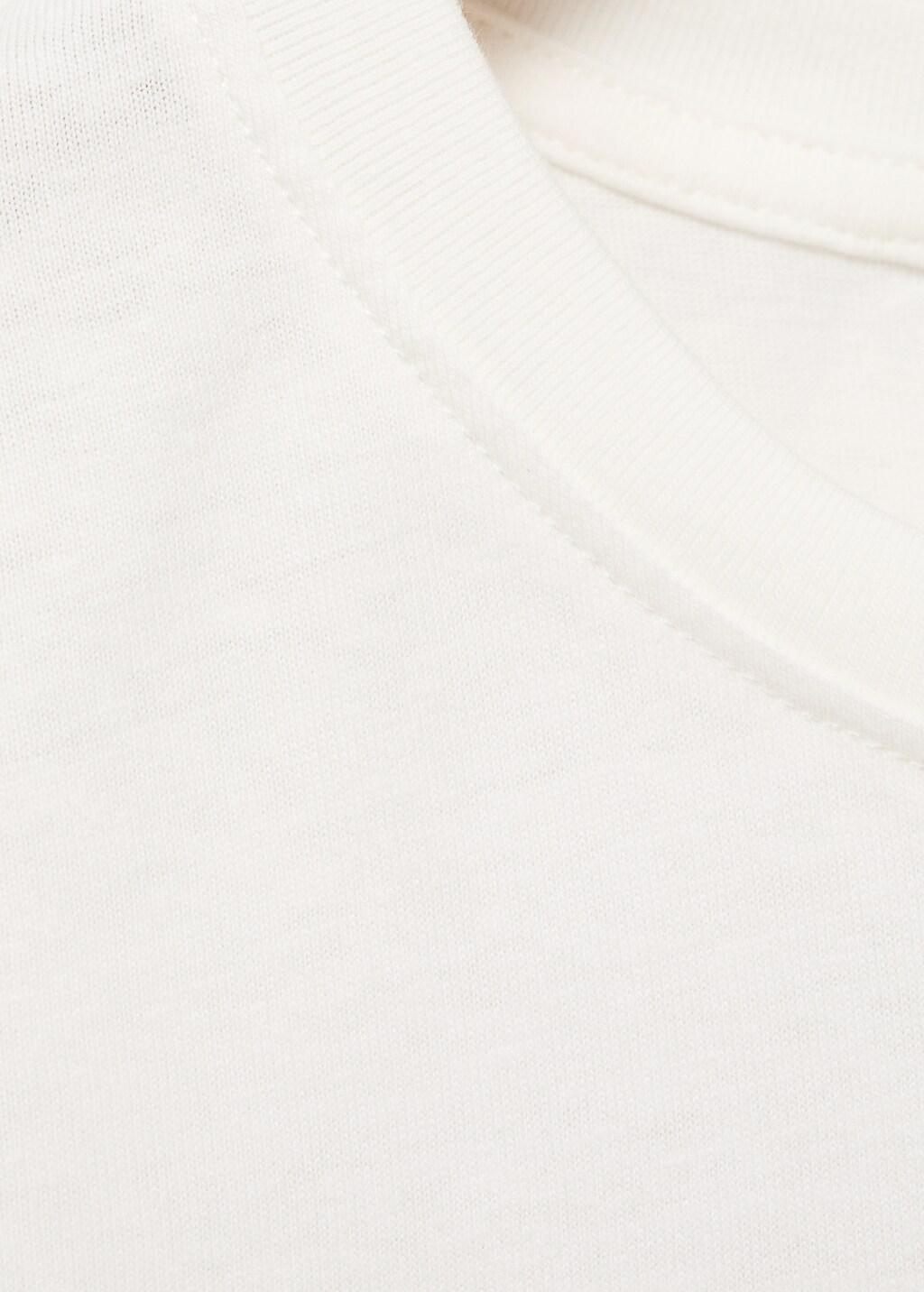 NATURAL WHITE Embroidered cotton T-shirt, Kids Girl, , large image number 5