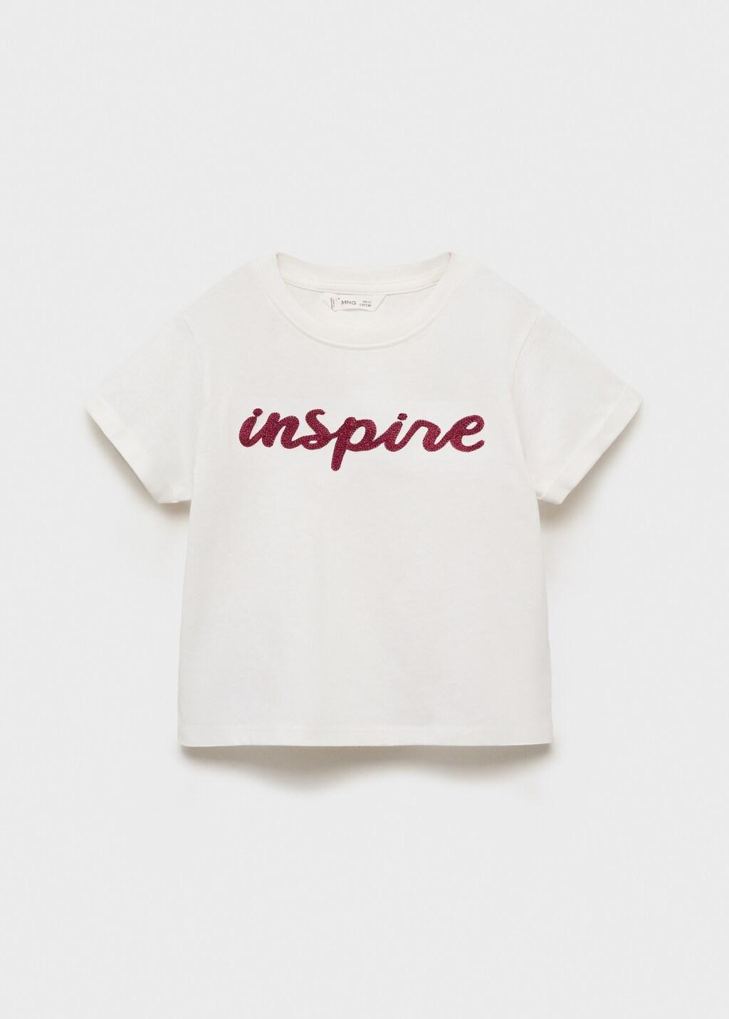 NATURAL WHITE Embroidered cotton T-shirt, Kids Girl, , large image number 9