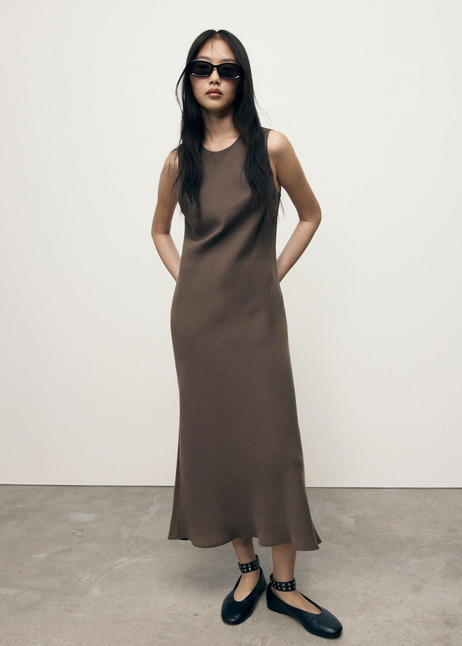 Brown Modal Midi-Dress, , large image number 2