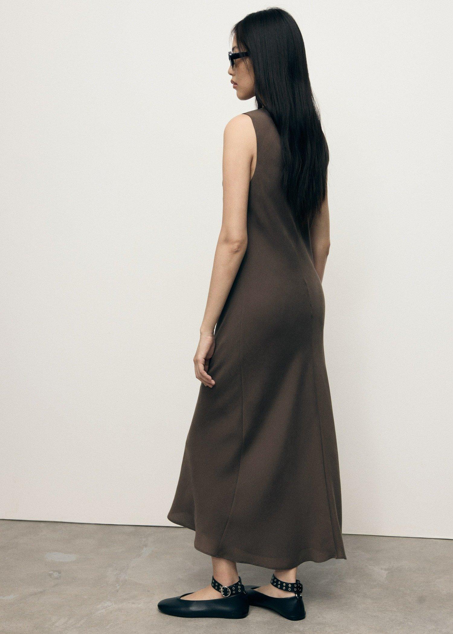 Brown Modal Midi-Dress, Brown, large image number 4