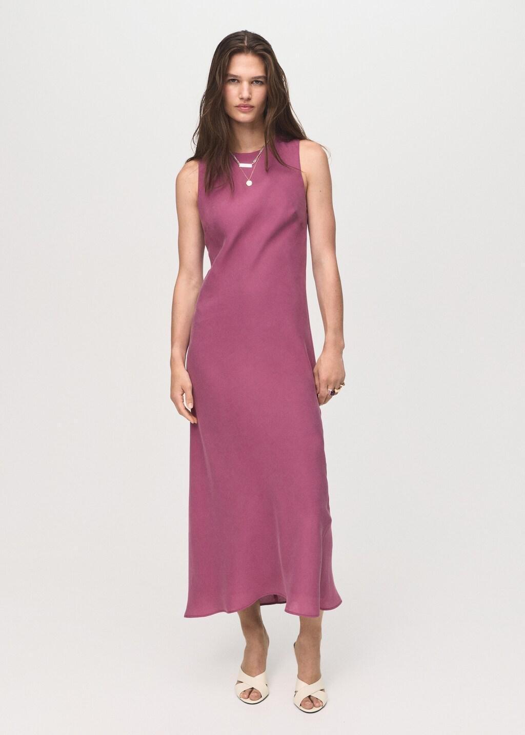 PINK Modal midi-dress, , large image number 1