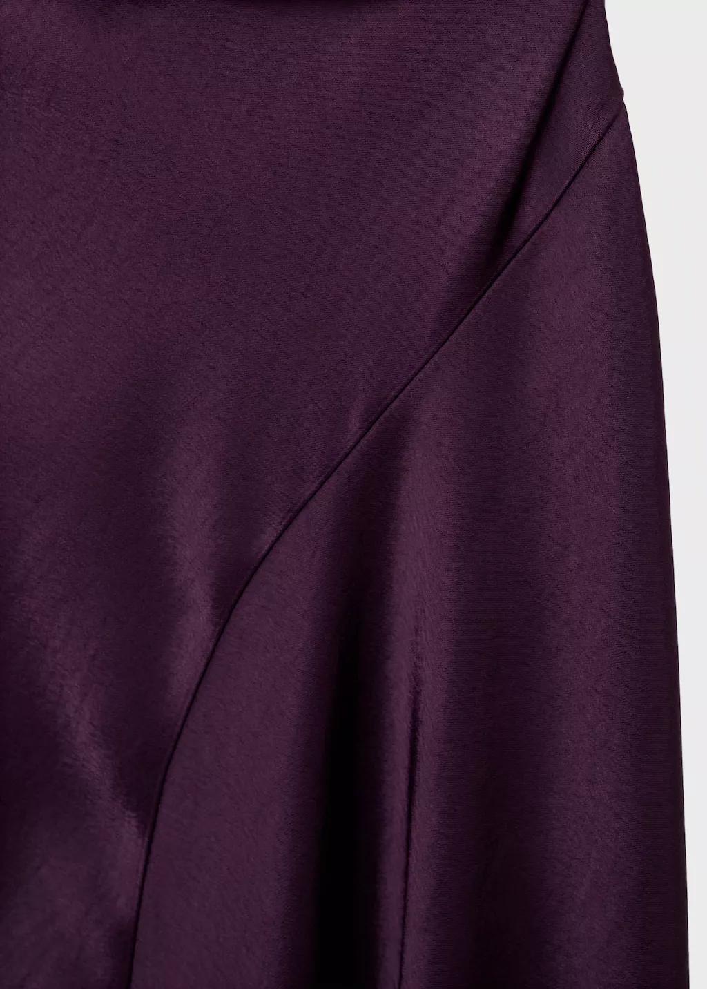 Purple Asymmetrical Satin Dress, , large image number 3