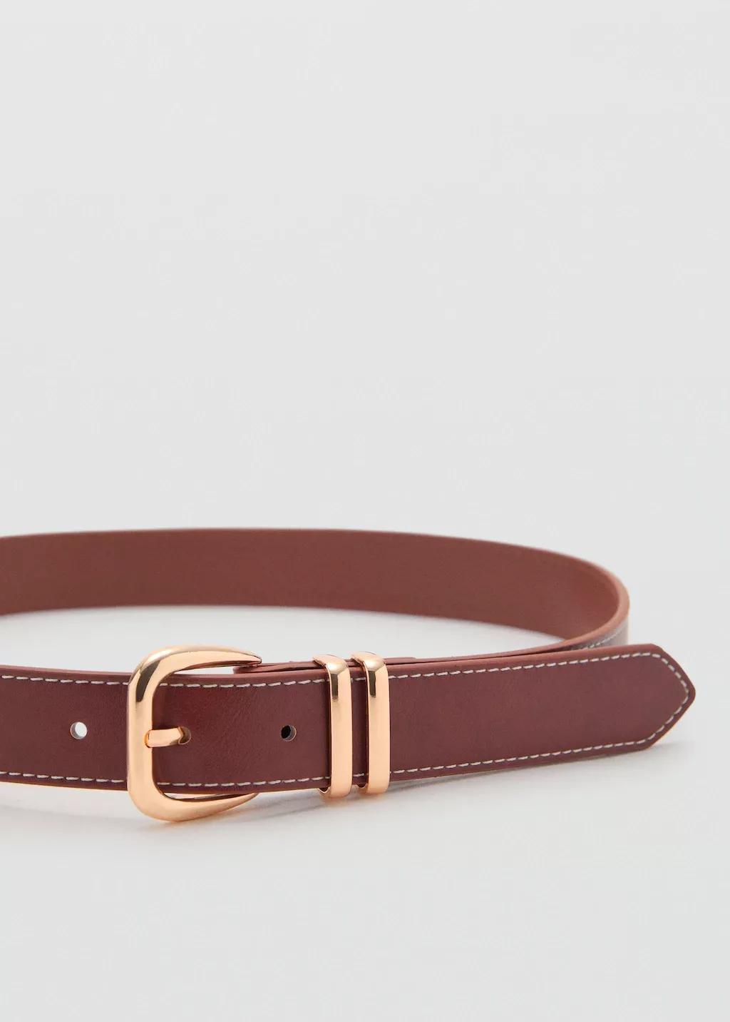 Brown Metal Buckle Belt, , large image number 2