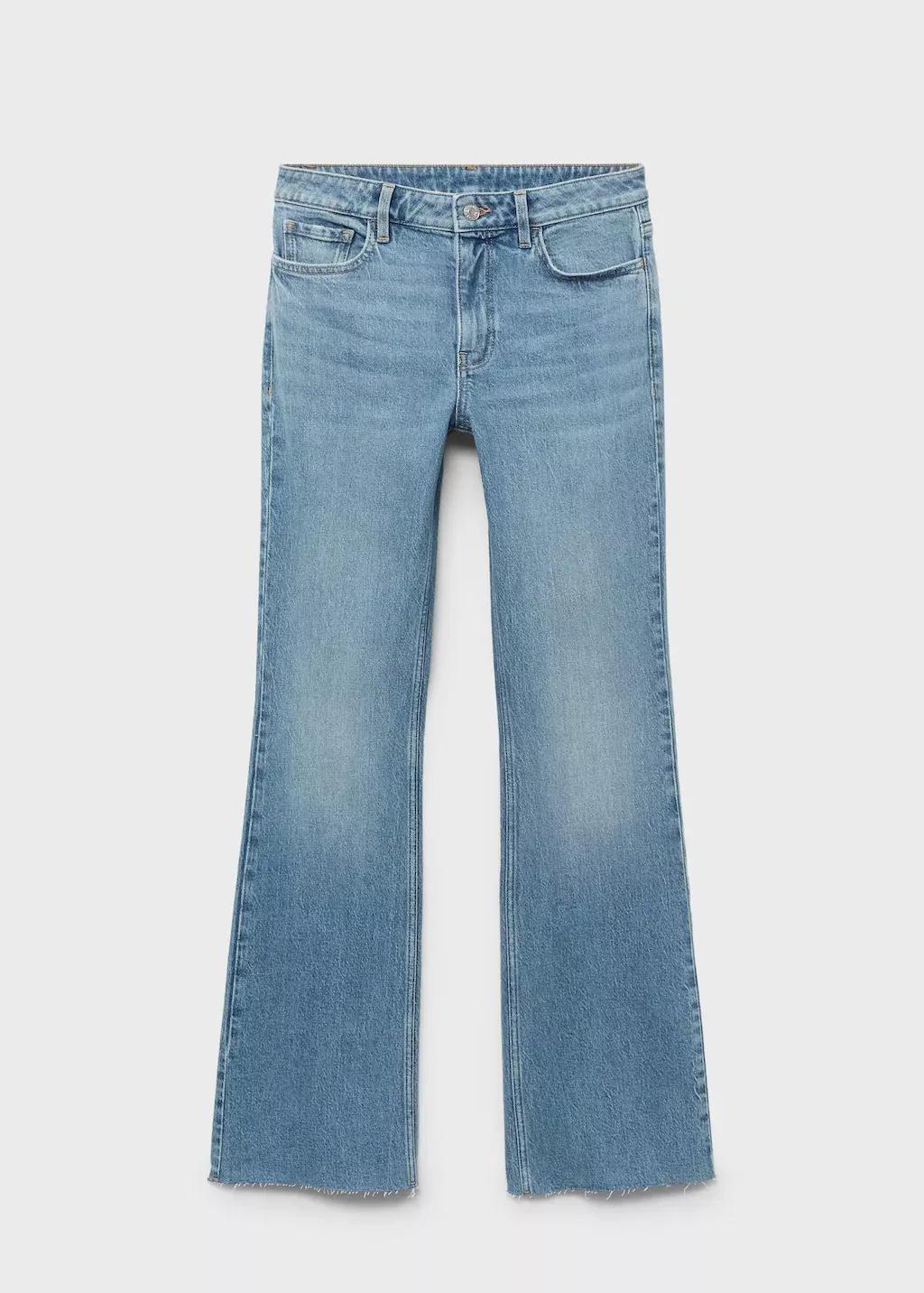 Blue Fiona flared mid-rise jeans, , large image number 3