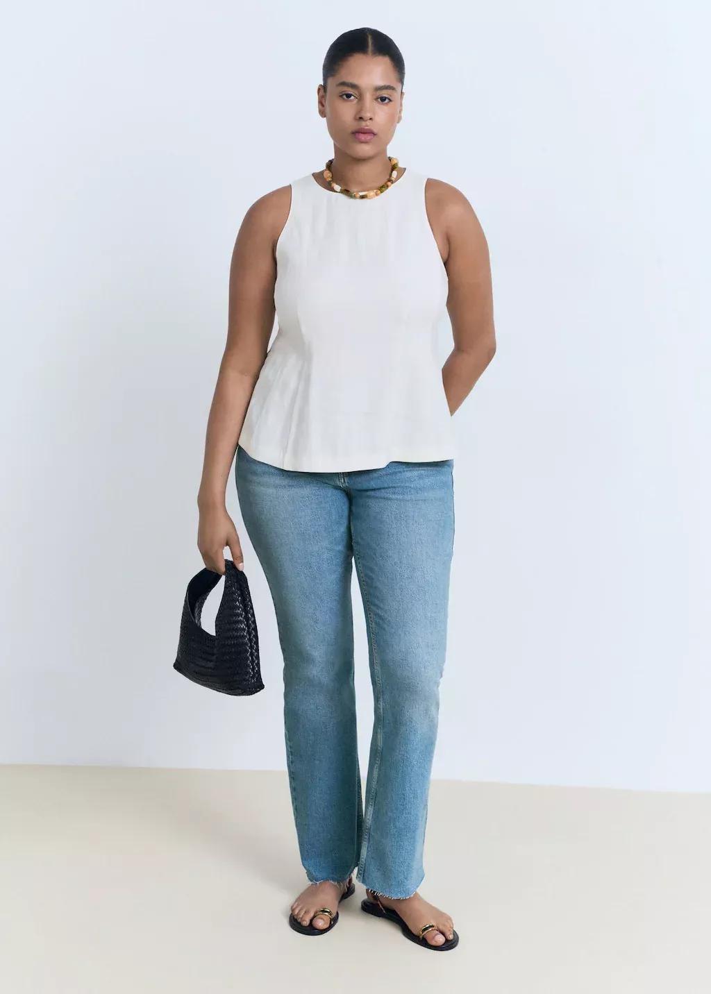Blue Fiona flared mid-rise jeans, , large image number 4