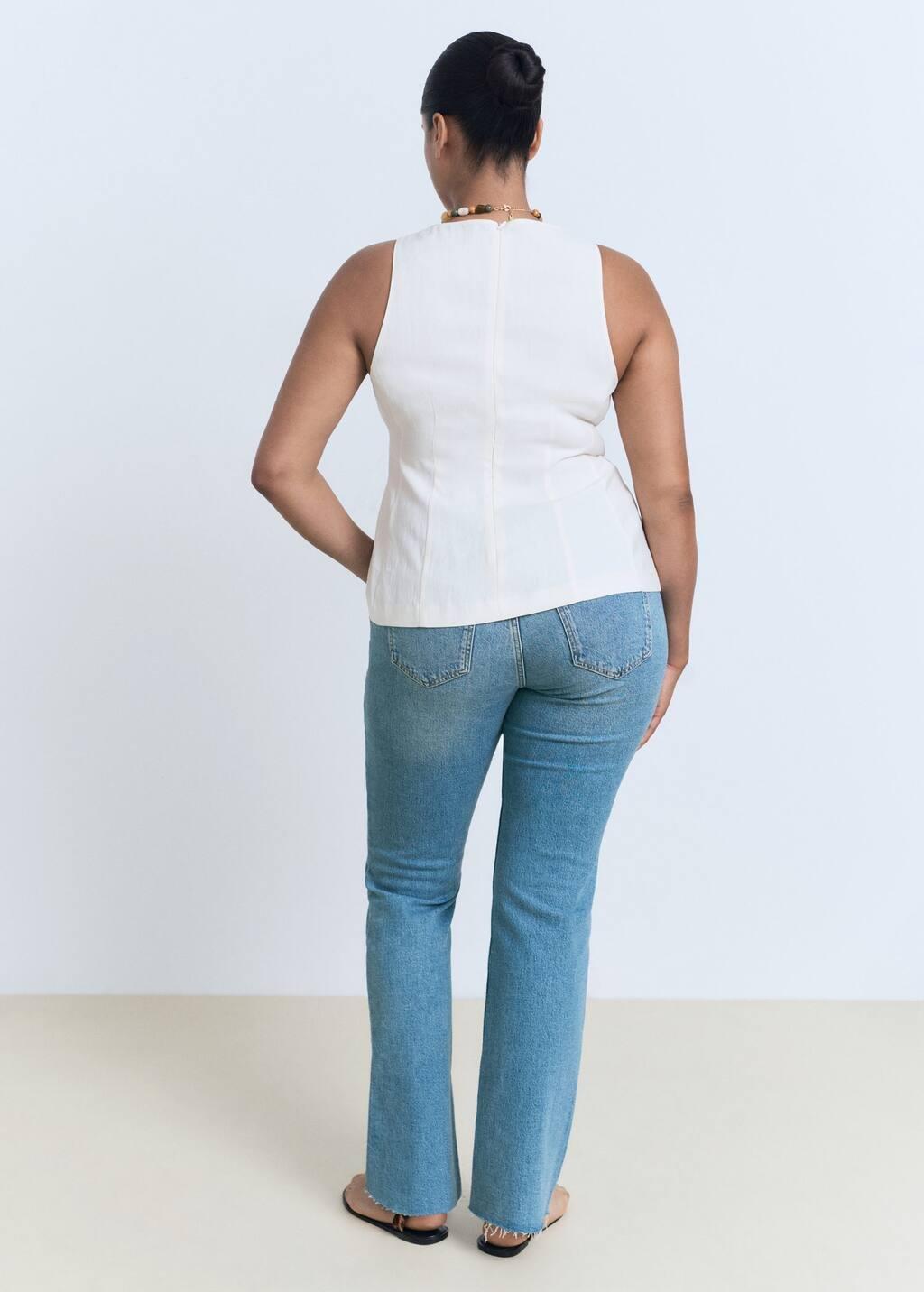 Blue Fiona flared mid-rise jeans, , large image number 5