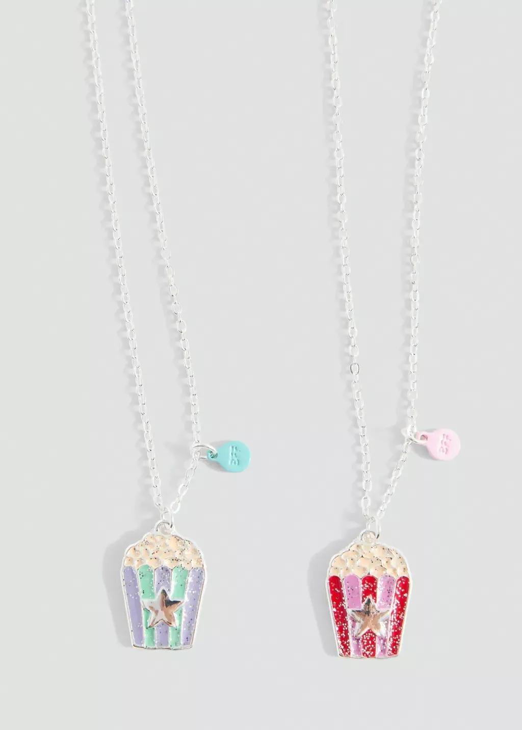 Silver Combined Necklace Pack, Kids Girl, Silver, large image number 0