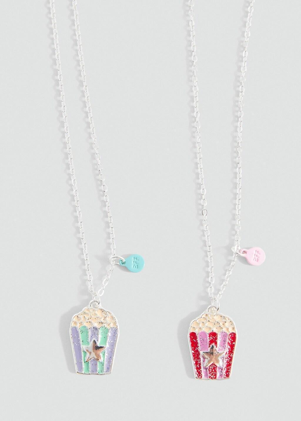 Silver Combined Necklace Pack, Kids Girl, Silver, large image number 2