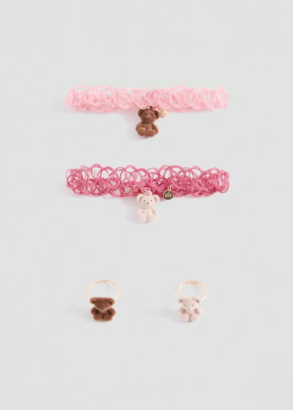 Pink Lt Pastel Choker With Beads, Kids Girl, Light-Pastel Pink, large image number 2
