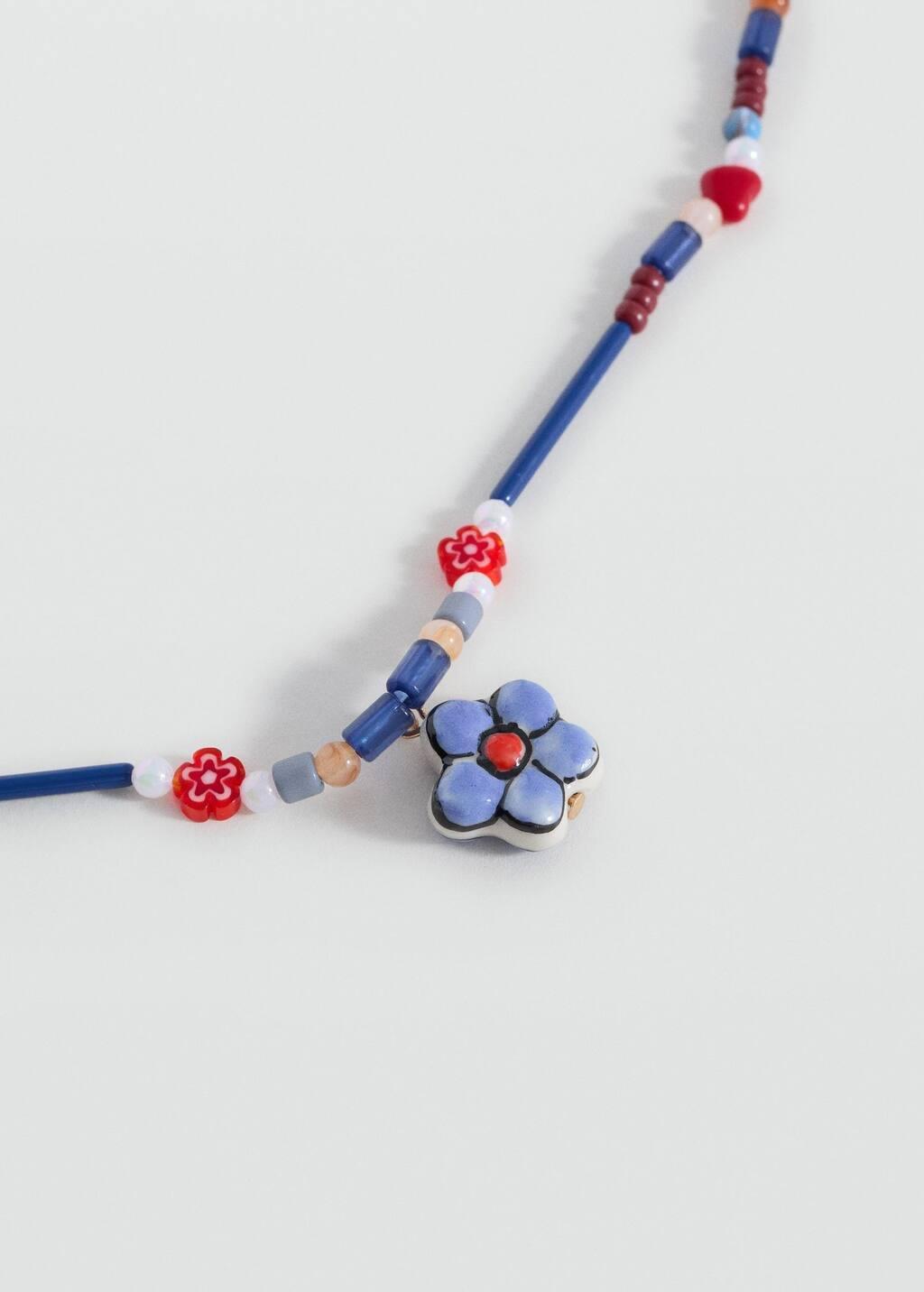 MEDIUM BLUE Mixed bead necklace, Kids Girl, Medium Blue, large image number 0