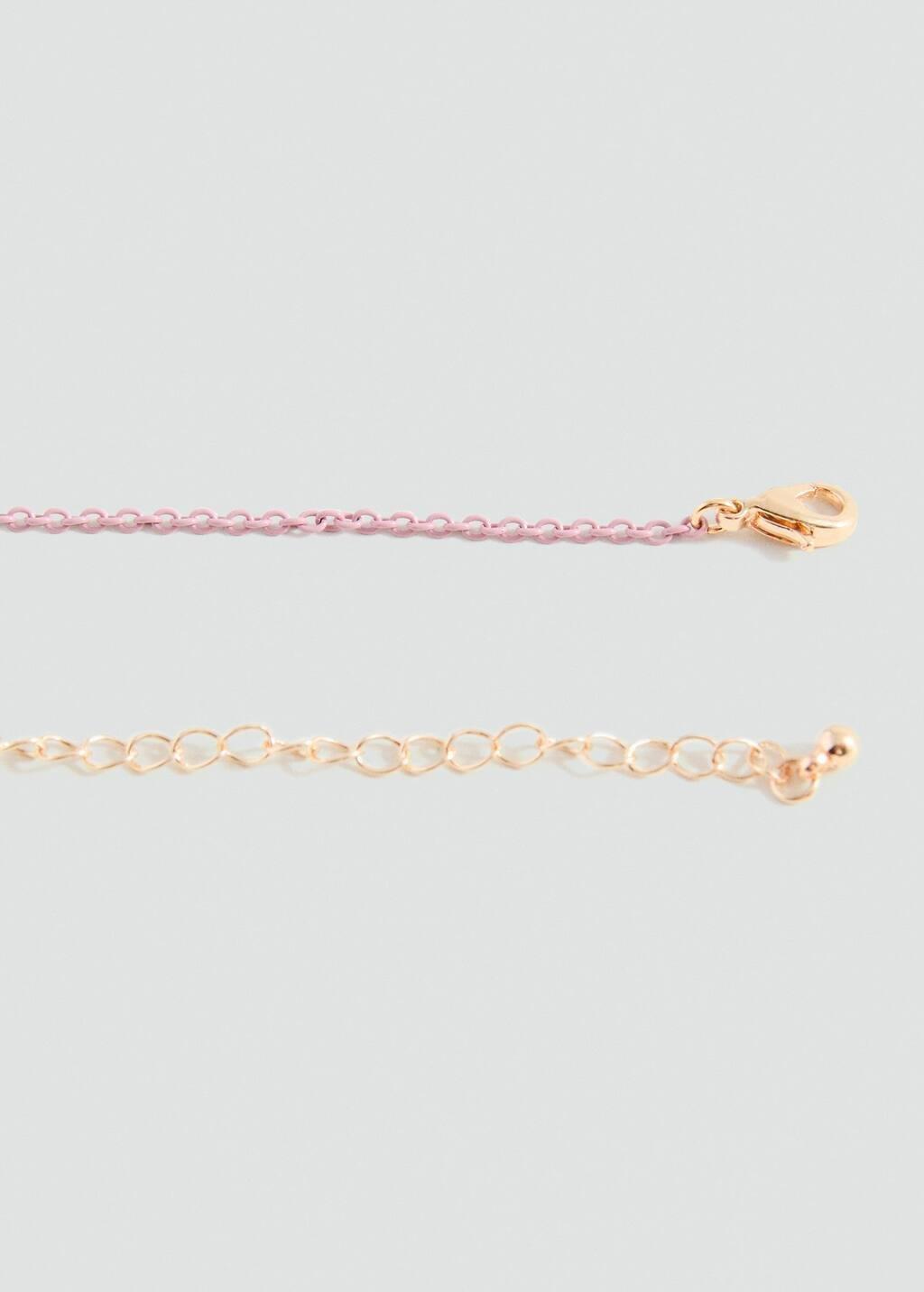Gold Letters Bead Necklace, Kids Girl, Gold, large image number 2