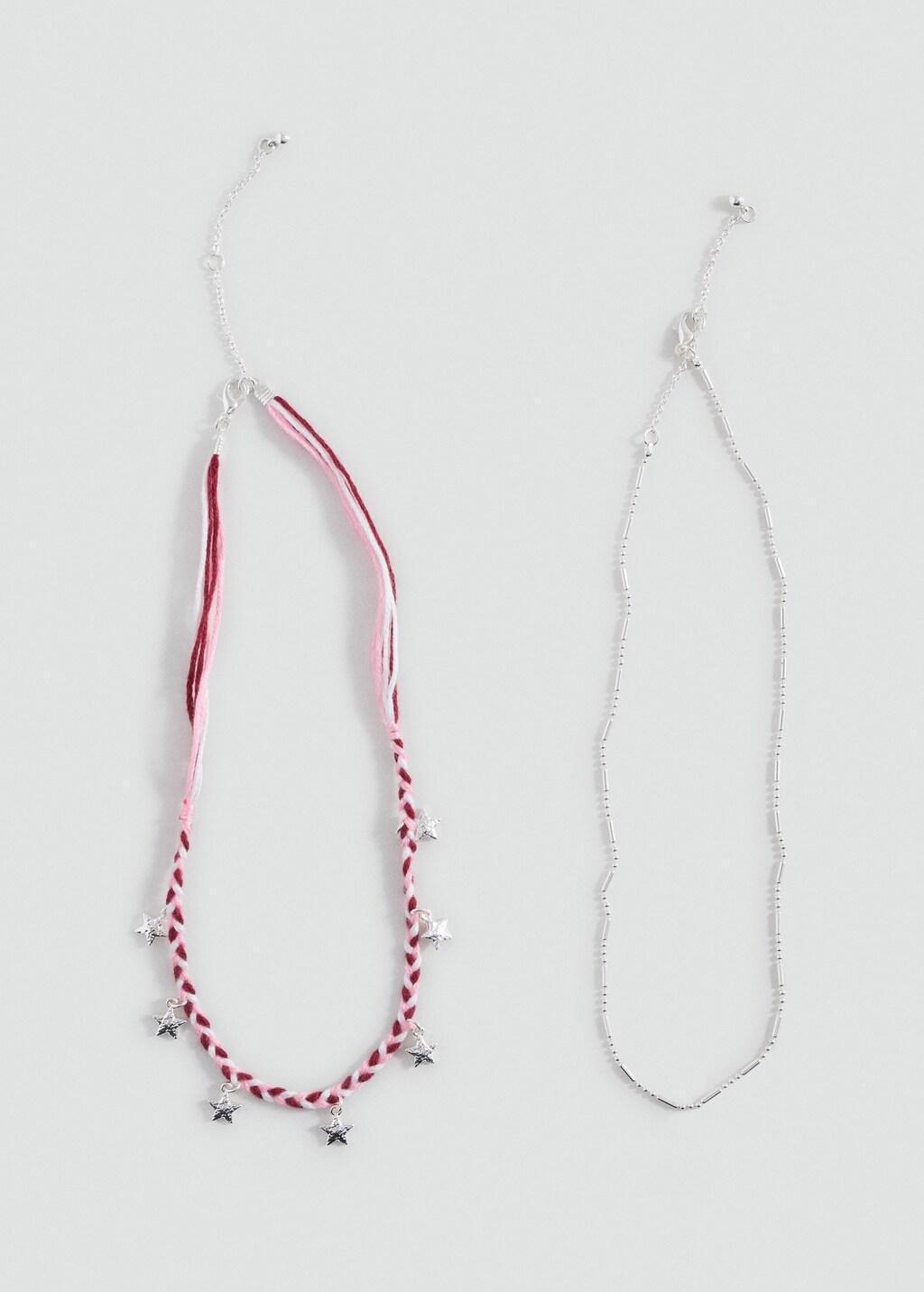 Silver 2 Pack Of Necklaces, Kids Girl, Silver, large image number 3