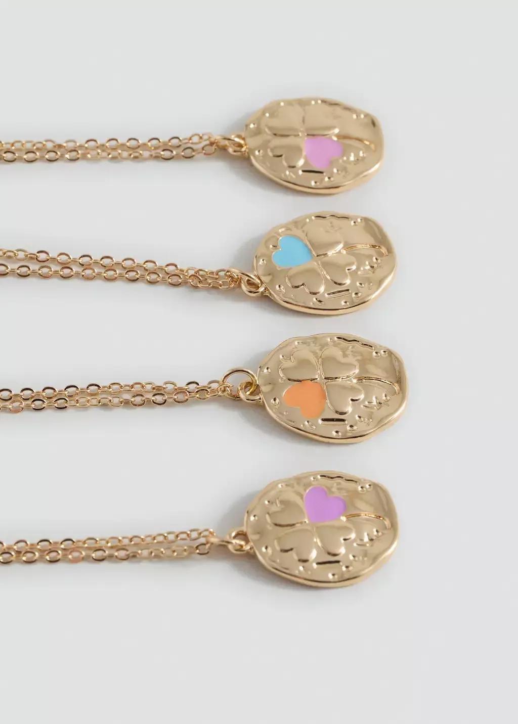 GOLD Best Friends necklaces, Kids Girl, Gold, large image number 0