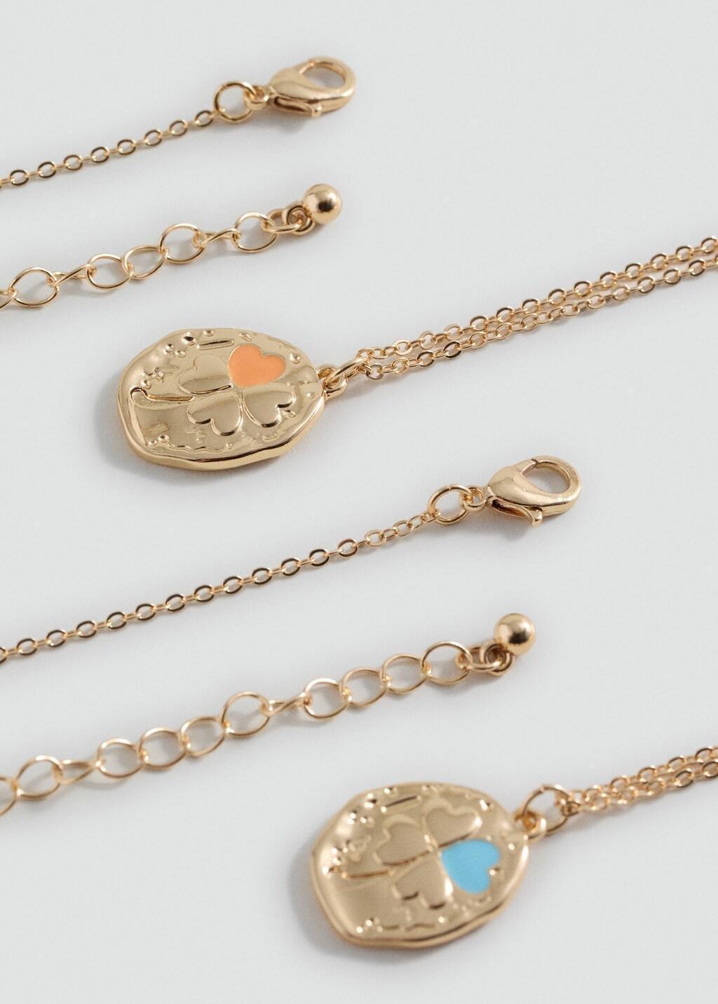 GOLD Best Friends necklaces, Kids Girl, Gold, large image number 3