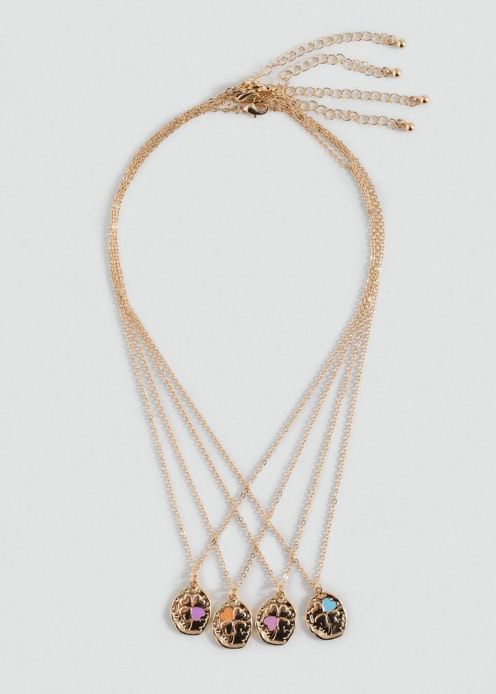GOLD Best Friends necklaces, Kids Girl, Gold, large image number 4