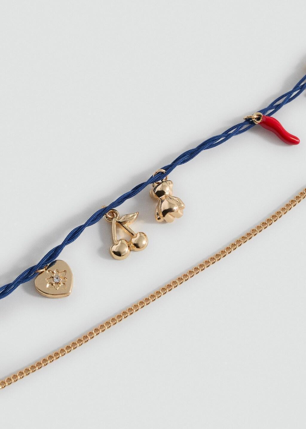 Gold 2 Pack Of Necklaces, Kids Girl, Gold, large image number 3