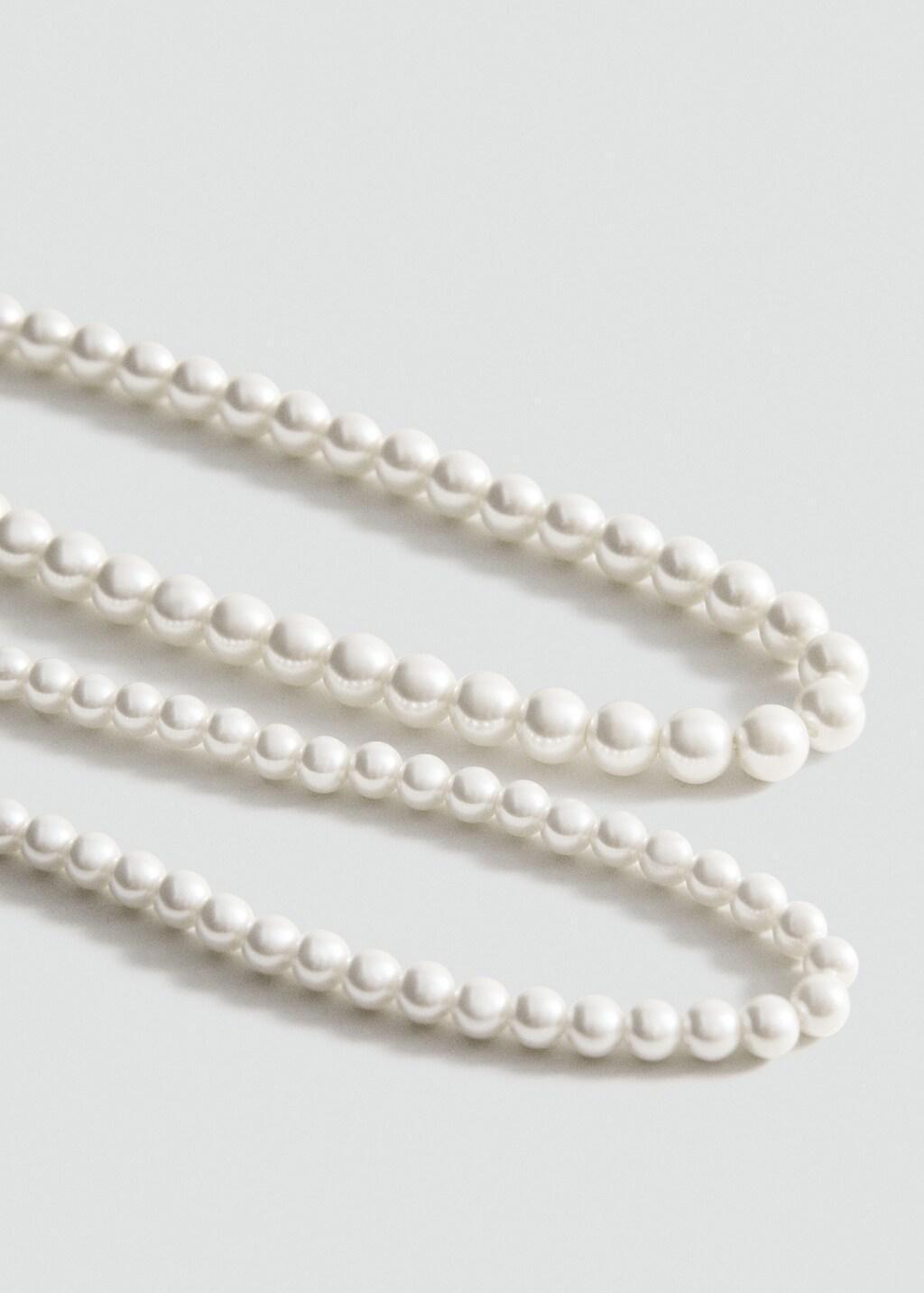 White Double Pearl Necklace, 0201_01, large image number 6