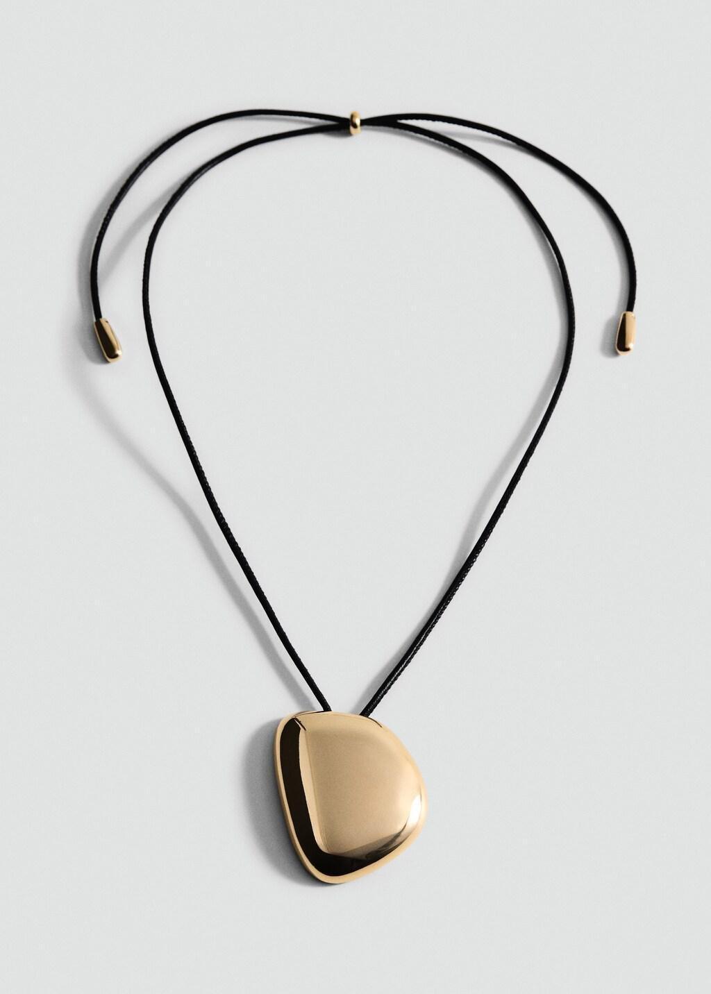 Gold Metal Pendant Necklace, 0201_OR, large image number 11