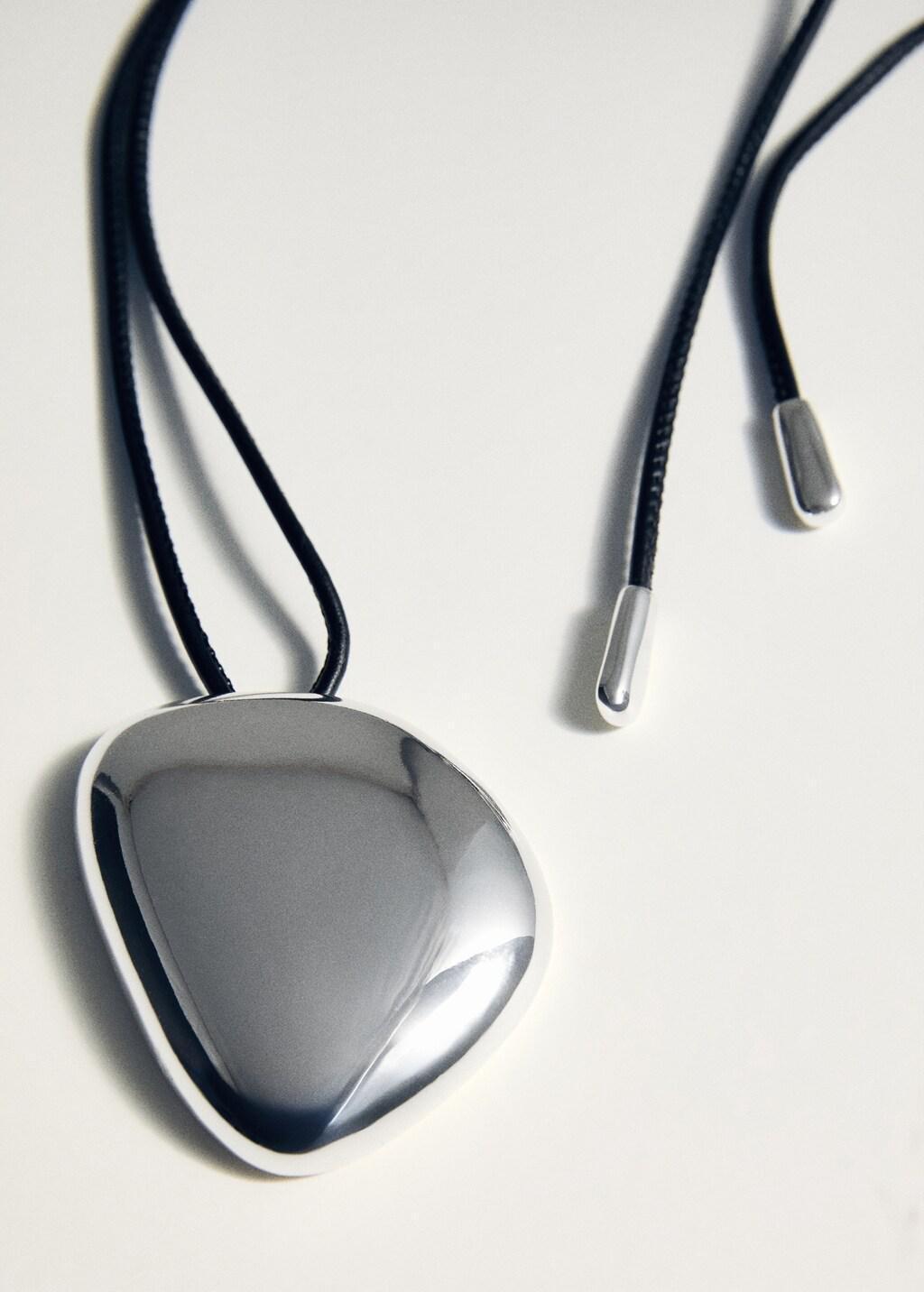 SILVER Pendant necklace with metal component, 0201_PL, large image number 1