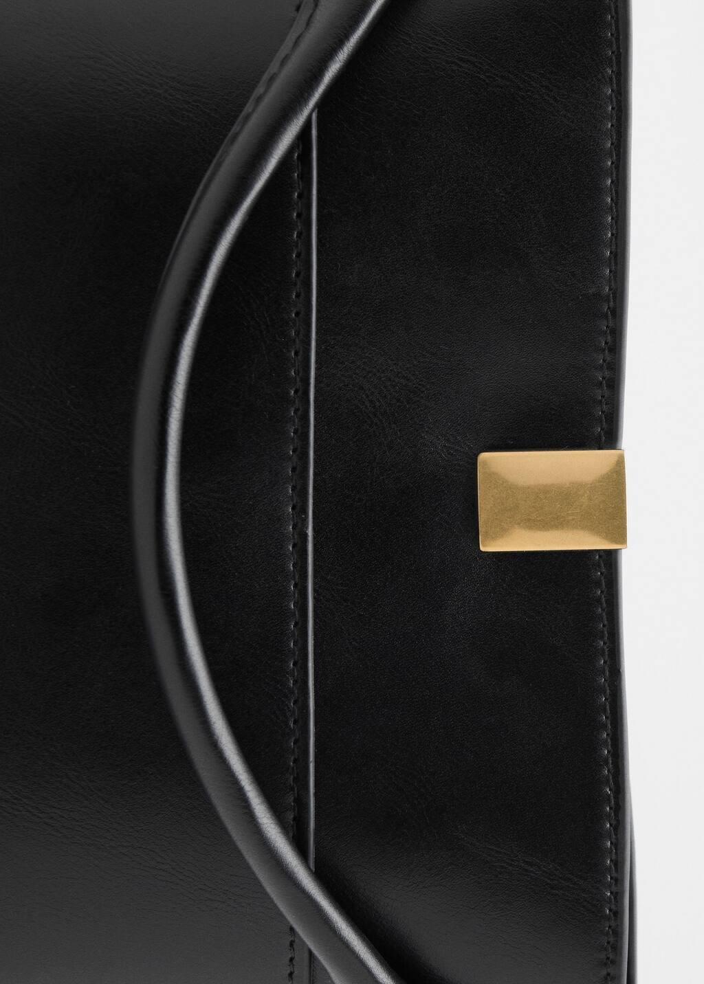 Black Bucket Bag With Metal Detail, 0201_99, large image number 2