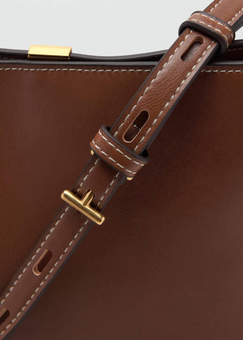 Brown Bucket Bag With Metal Detail, Medium Brown, large image number 2