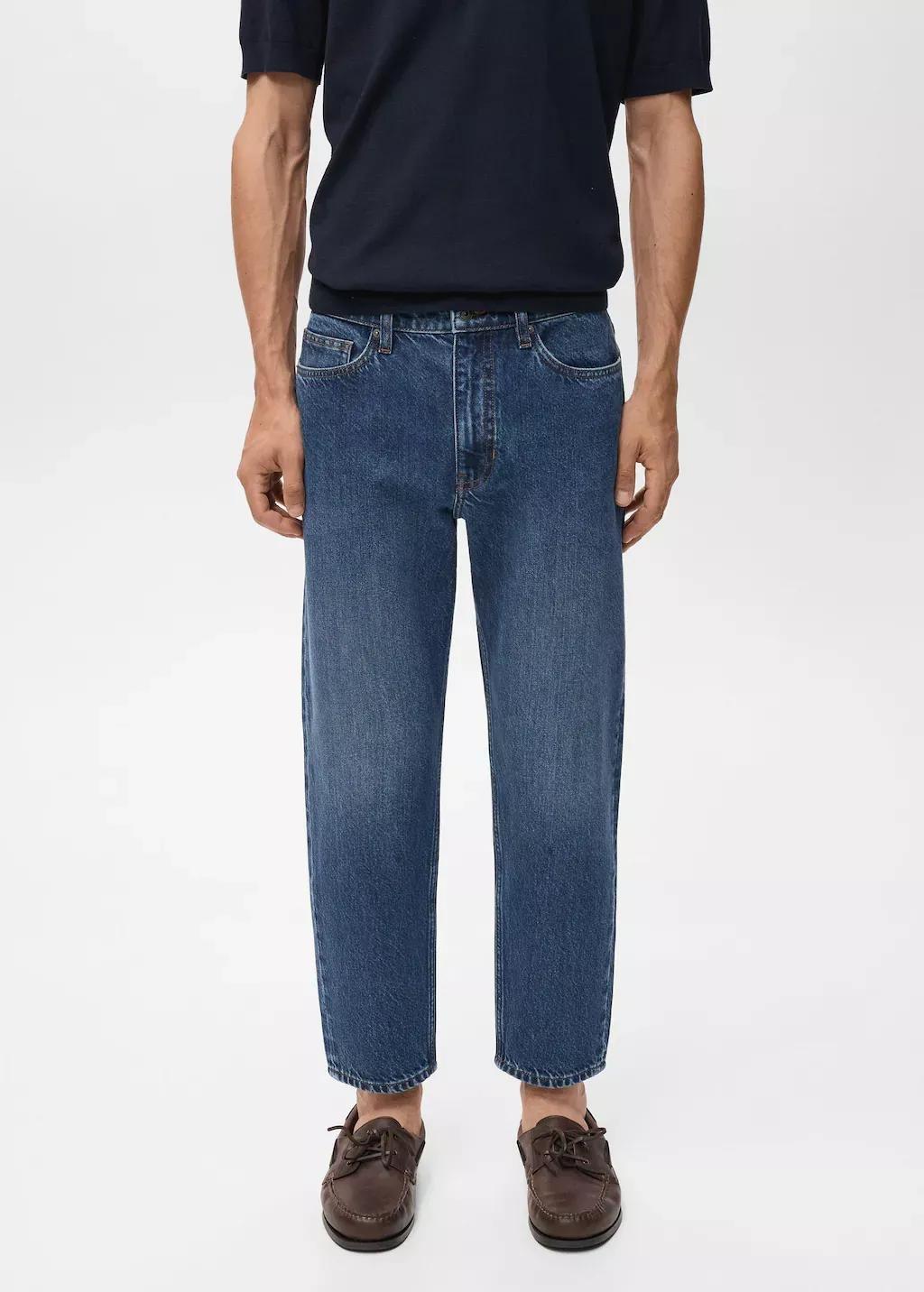 OPEN BLUE Sammy cropped carrot-fit jeans, Open Blue, large image number 1