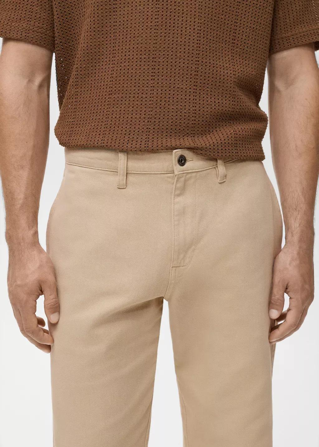LIGHT BEIGE Regular fit cotton jeans, Light Beige, large image number 1