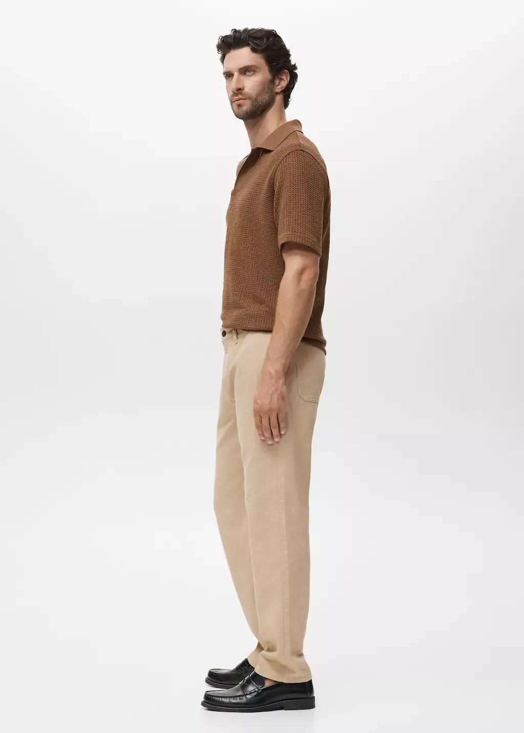 LIGHT BEIGE Regular fit cotton jeans, Light Beige, large image number 2