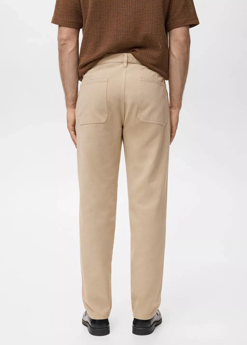 LIGHT BEIGE Regular fit cotton jeans, Light Beige, large image number 6