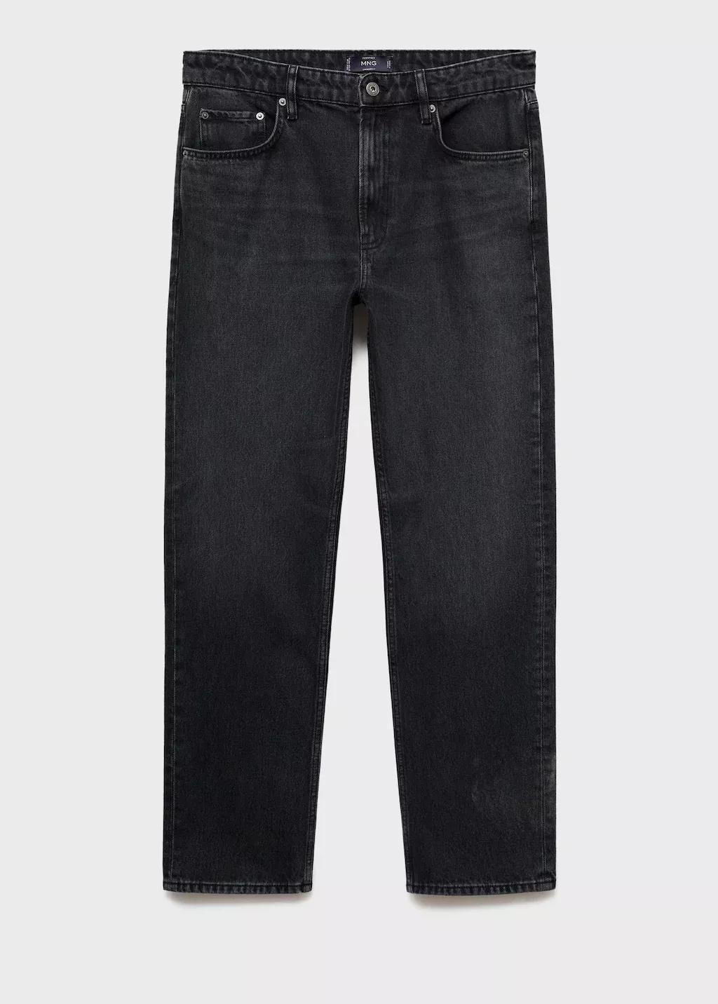 Grey Moby Straight-Fit -Wash Jeans, , large image number 0