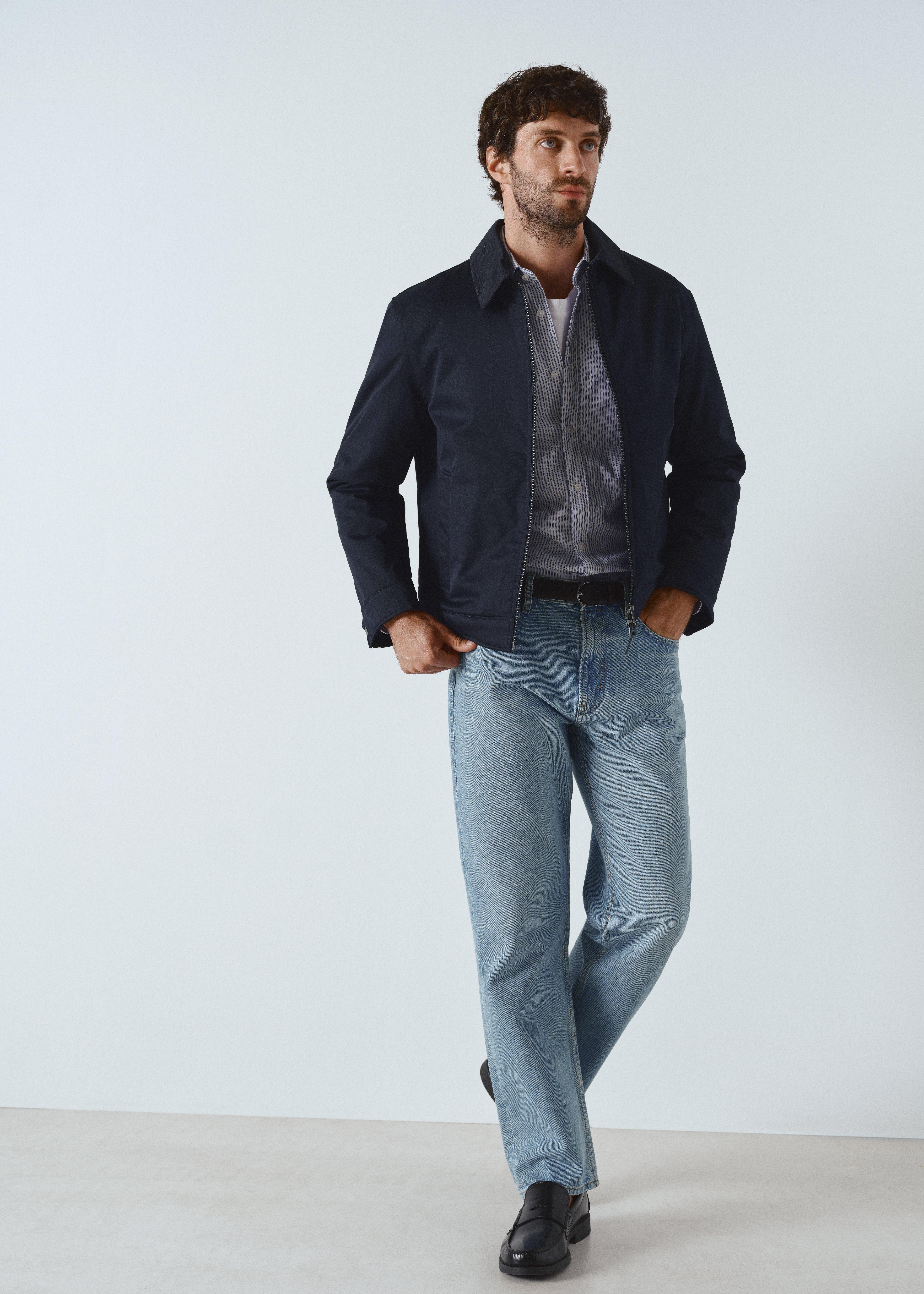 Blue Moby Straight-Fit Light-Wash Jeans, , large image number 0