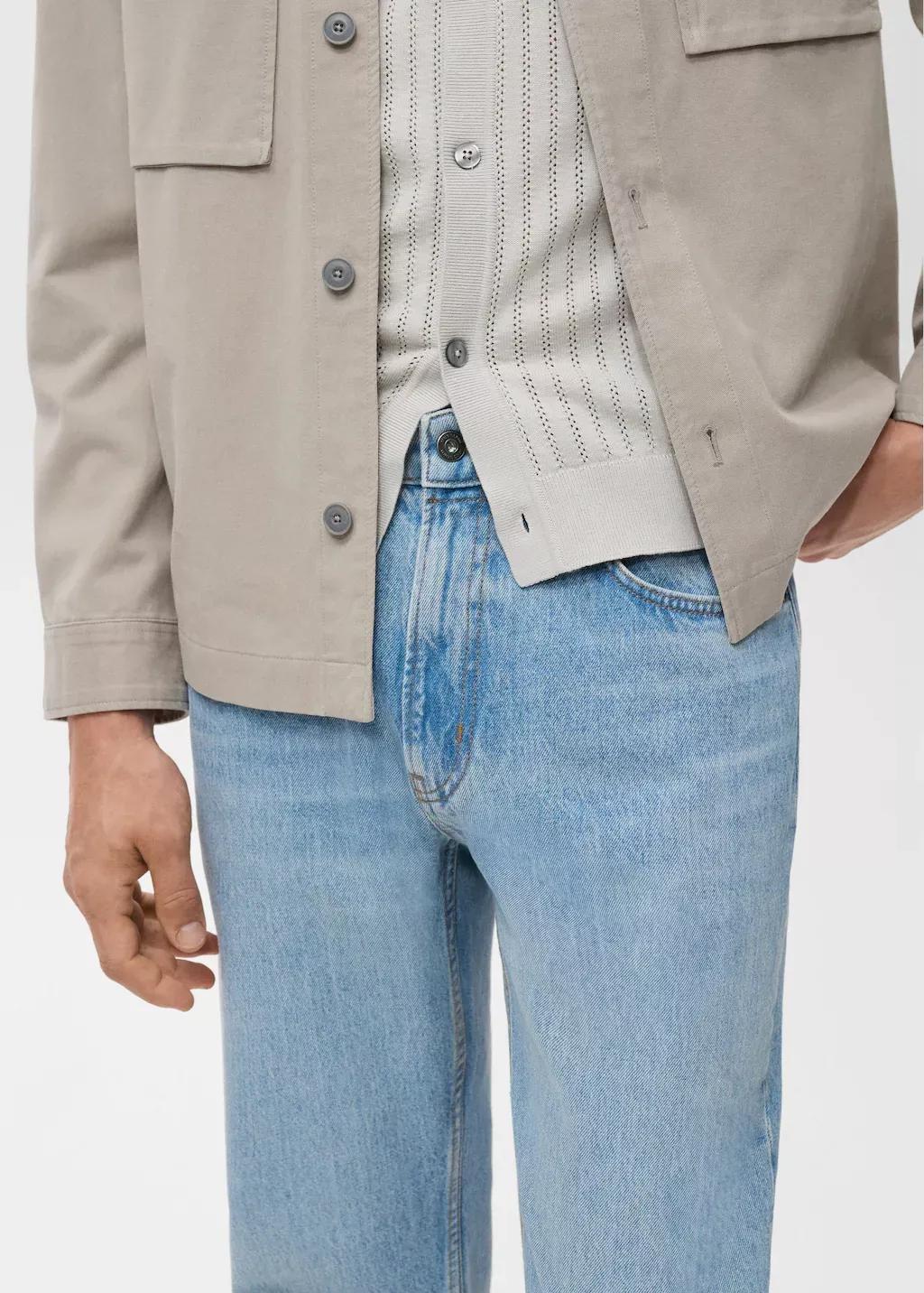 Blue Moby Straight-Fit Light-Wash Jeans, , large image number 3