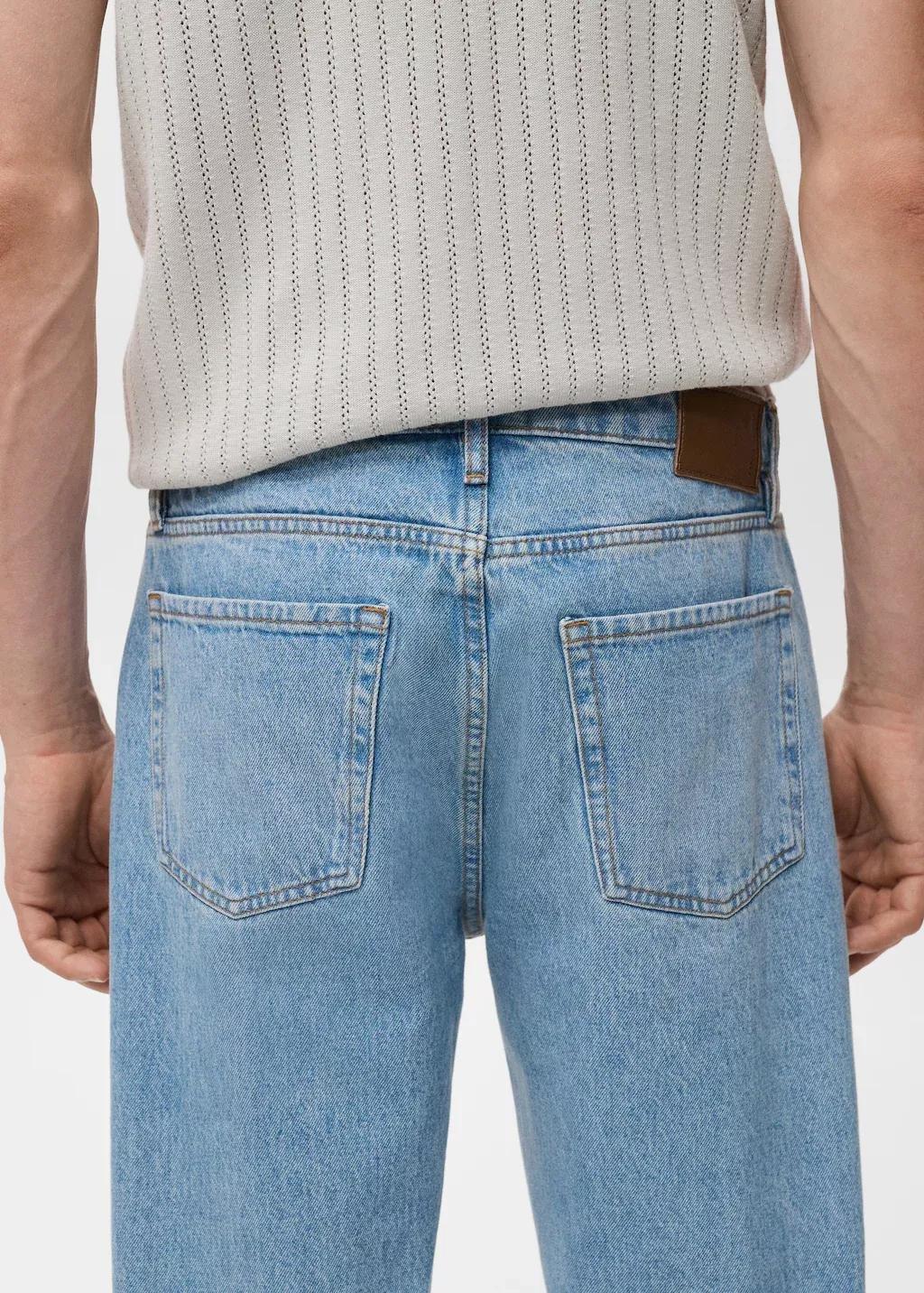 Blue Moby Straight-Fit Light-Wash Jeans, , large image number 7