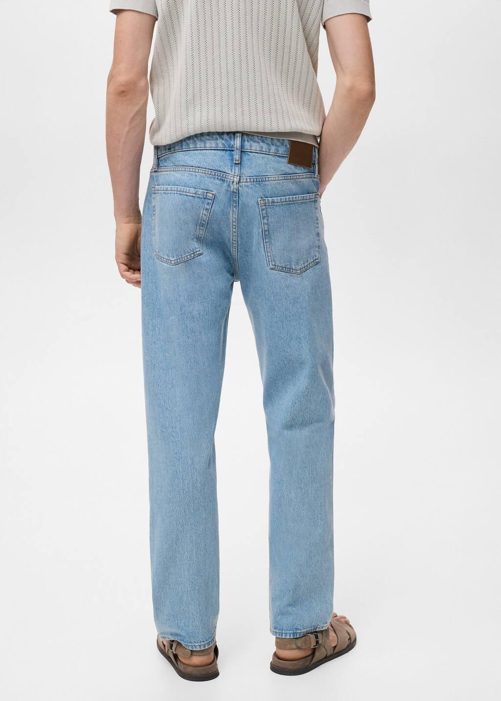 Blue Moby Straight-Fit Light-Wash Jeans, , large image number 8