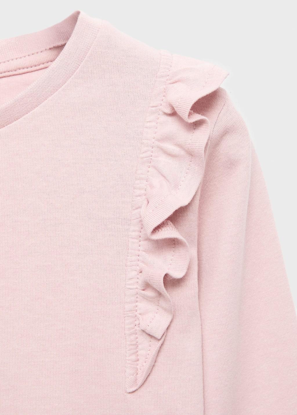 Pink Frills Cotton T-Shirt, Baby Girl, , large image number 2
