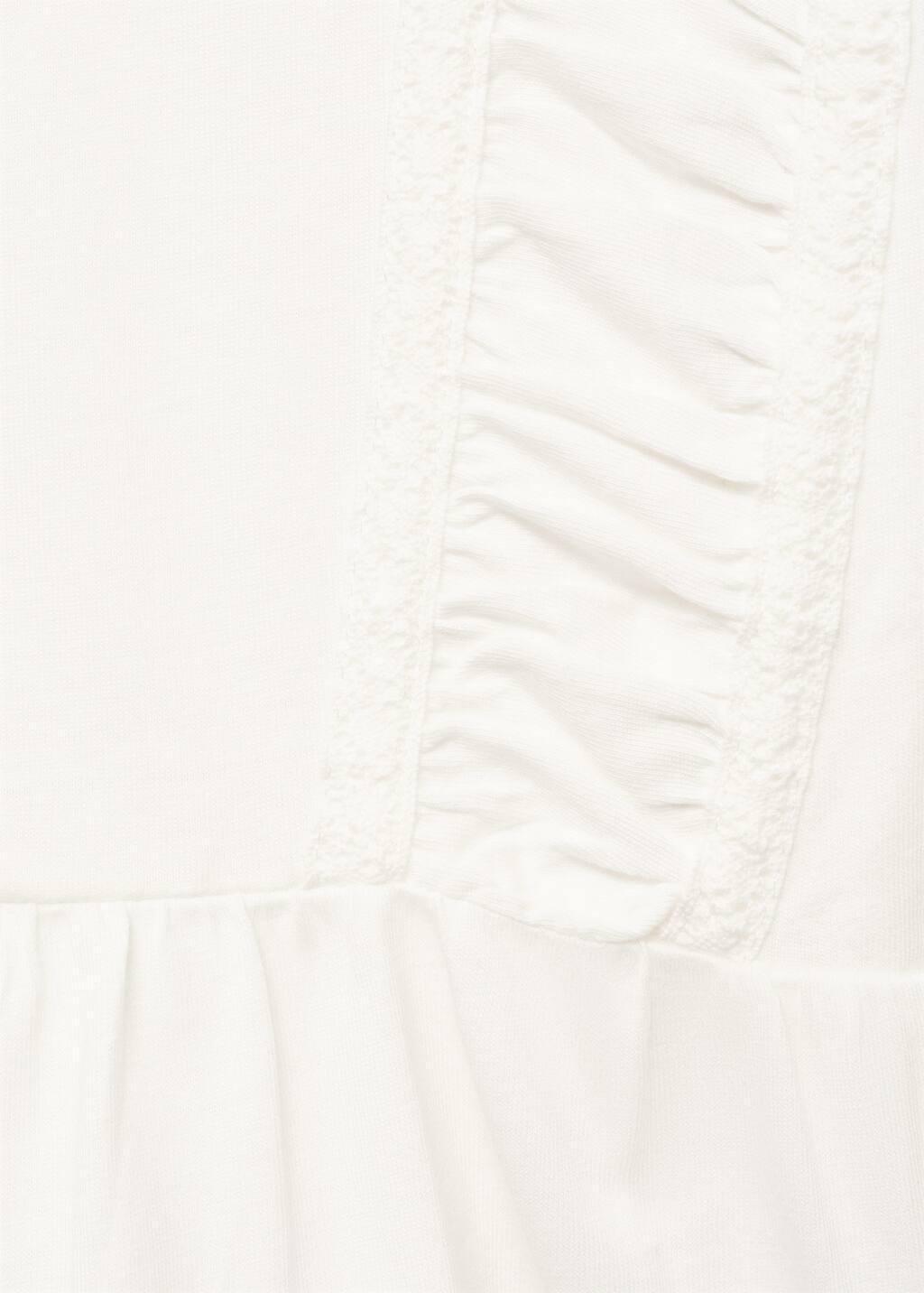 NATURAL WHITE T-shirt with gathered details, Kids Girl, Natural White, large image number 2