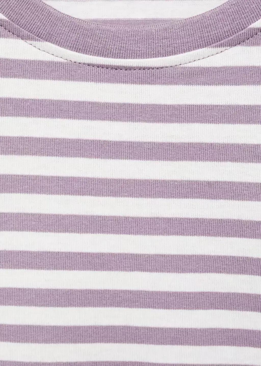Purple Lt Pastelbasic Striped T-Shirt, Kids Girl, , large image number 1