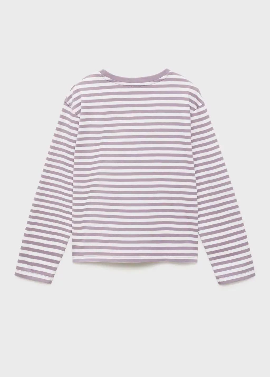 Purple Lt Pastelbasic Striped T-Shirt, Kids Girl, , large image number 2