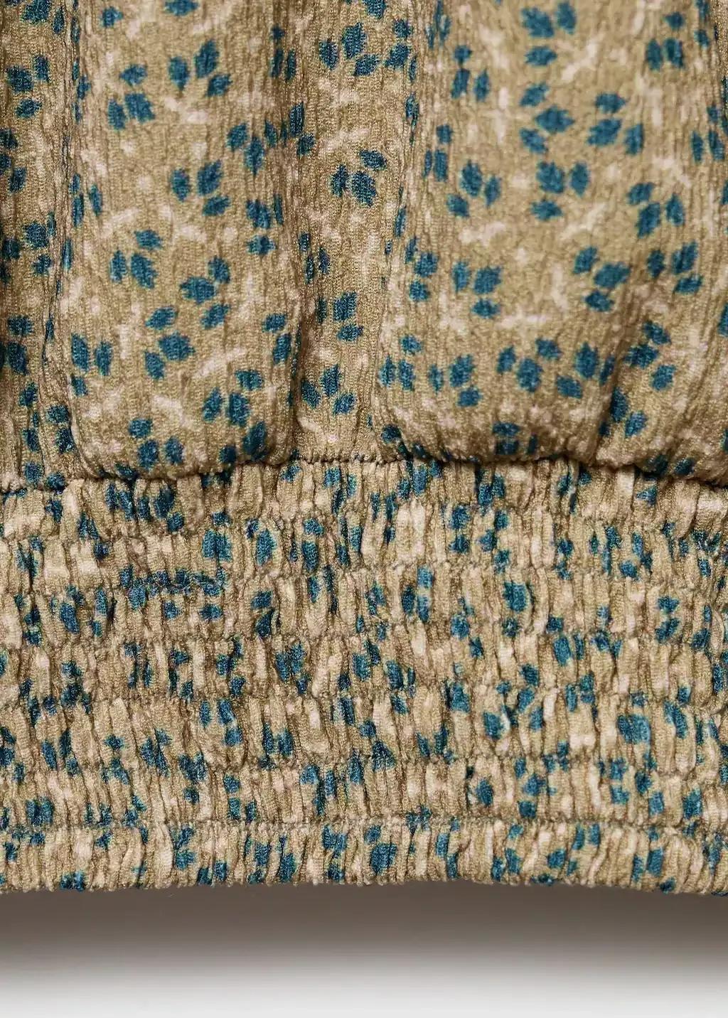 GREEN Floral print blouse, Kids Girl, Green, medium