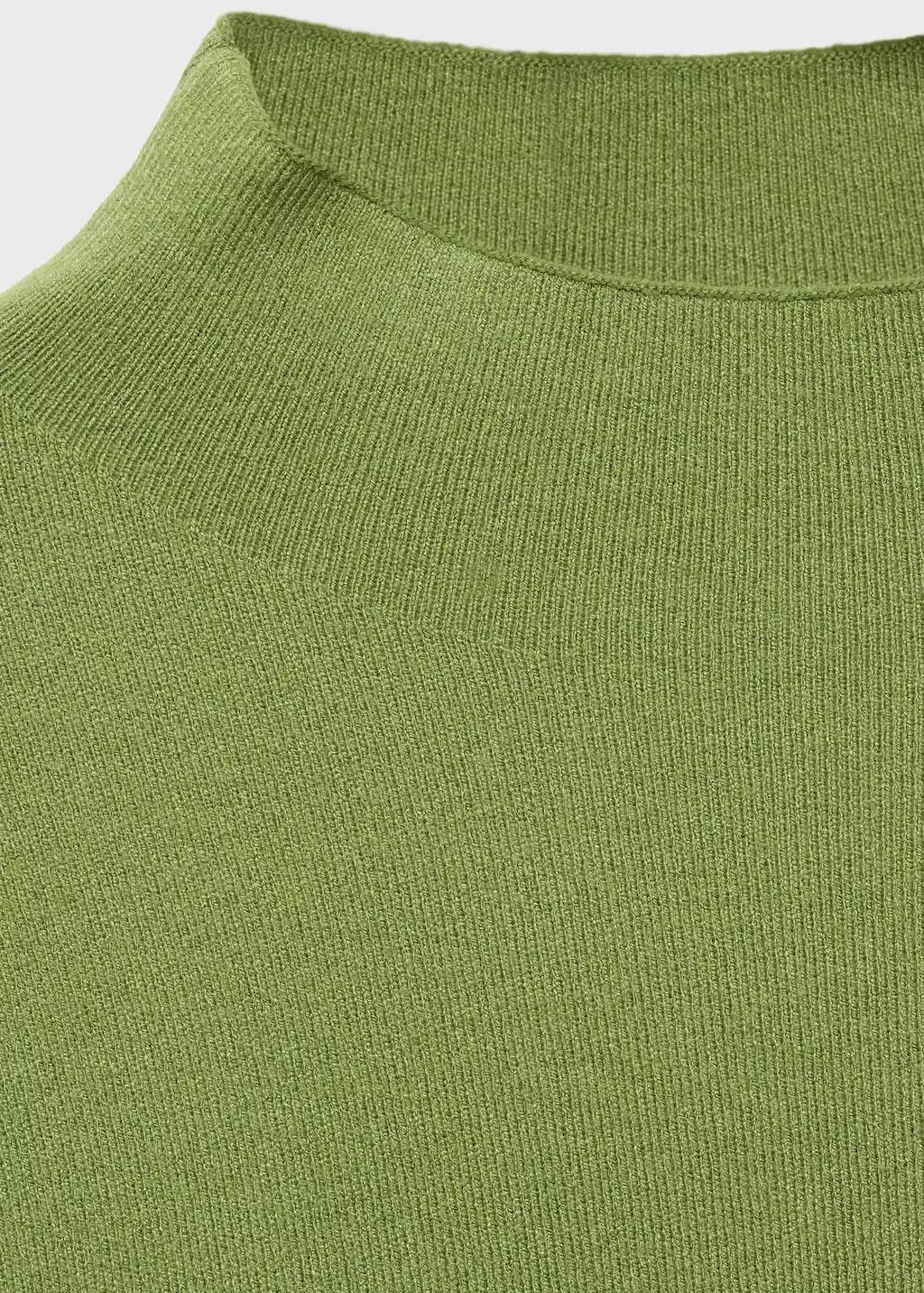 Green Knitted Sweater With Perkins Neck, , large image number 1