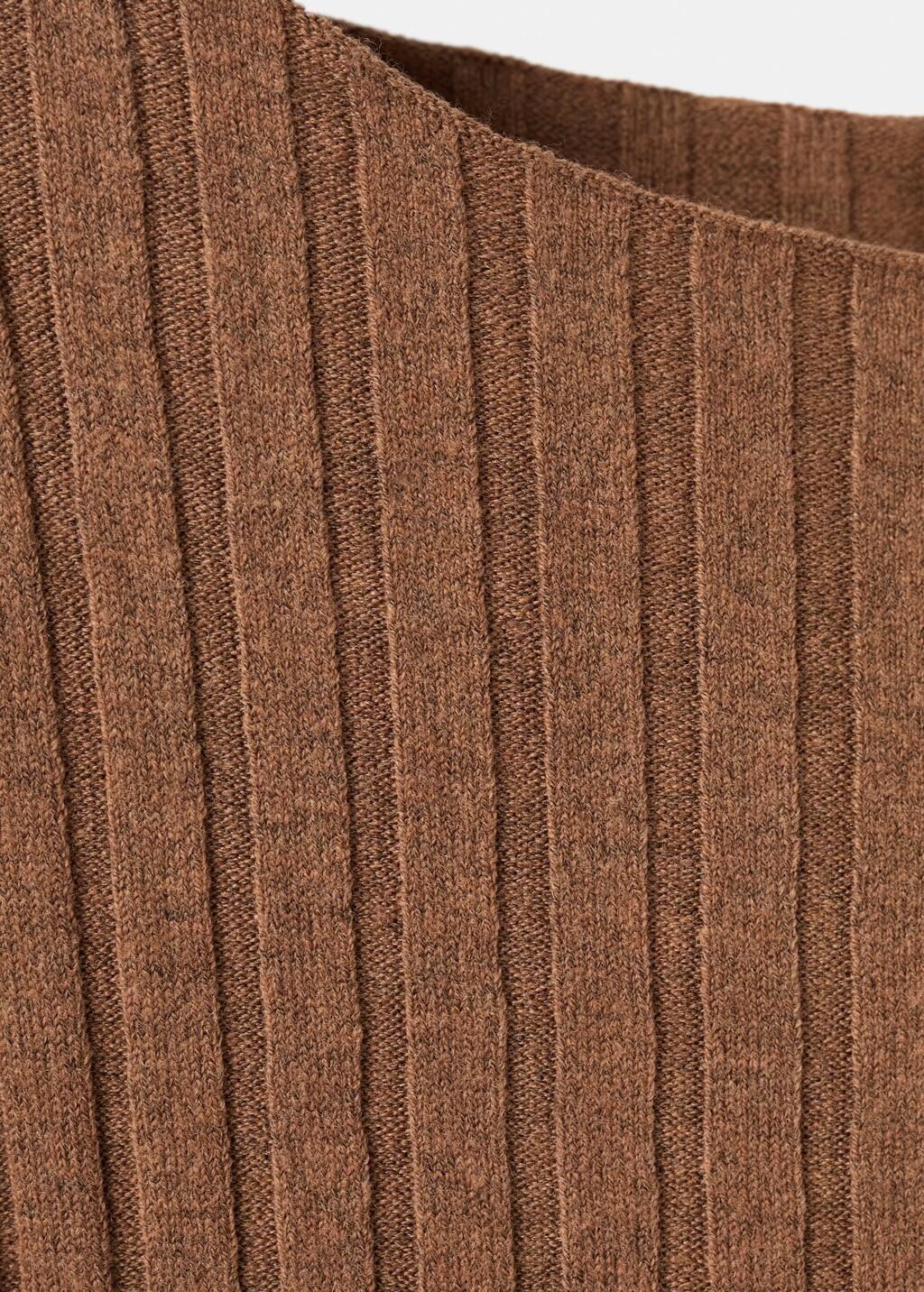 DARK BROWN Boat neck ribbed sweater, Dark Brown, large image number 5