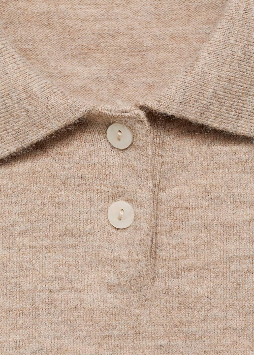 MEDIUM BROWN Argyle polo neck sweater, Medium Brown, large image number 4