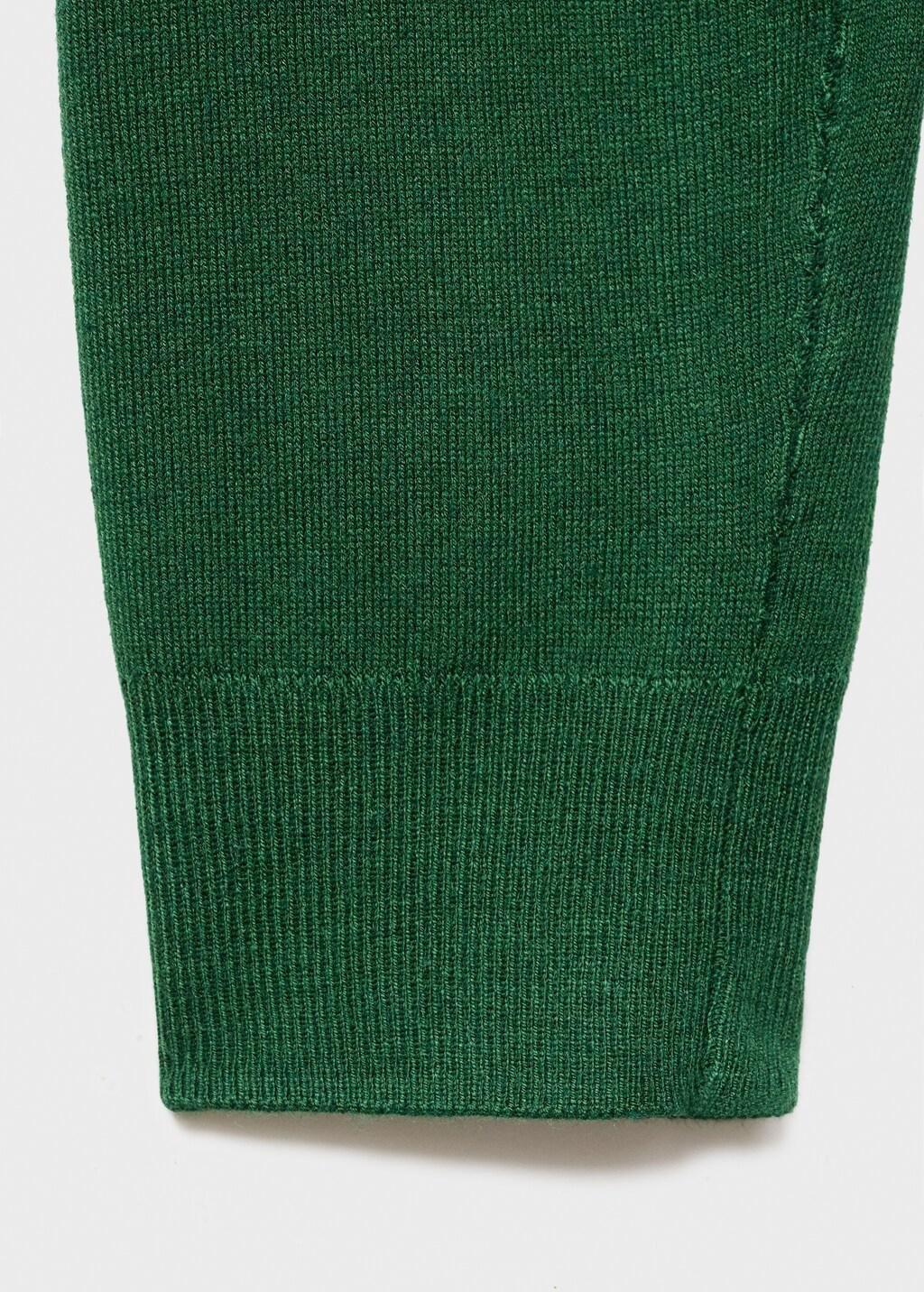Green Fine-Knit Crew-Neck Sweater, 0201_49, large image number 5