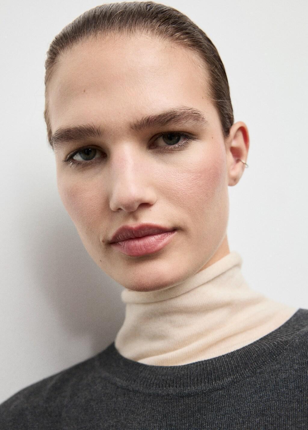 Grey Fine-Knit Crew-Neck Sweater, 0201_96, large image number 4