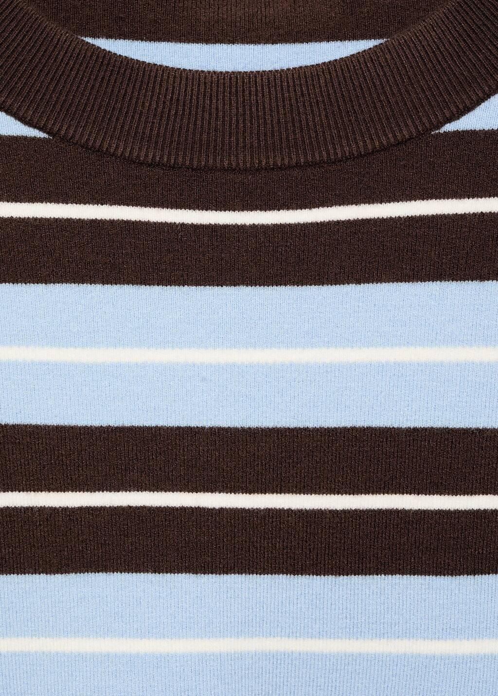 Brown Oversized Striped Sweater, , large image number 4