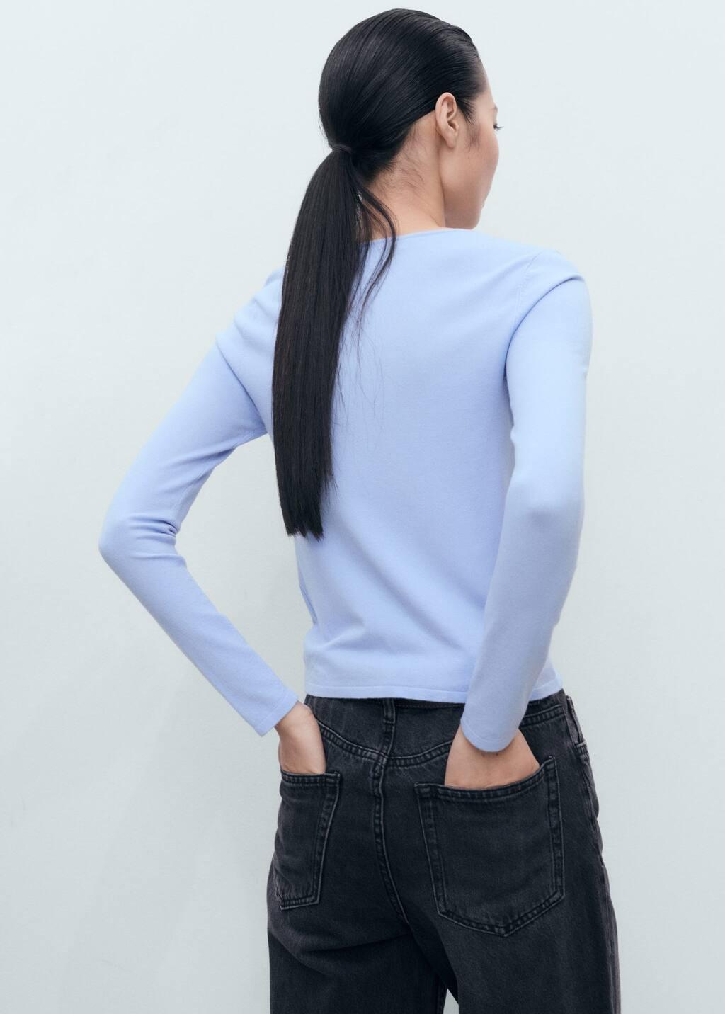 LT-PASTEL BLUE Long-sleeved fine-knit sweater, Light-Pastel Blue, large image number 4