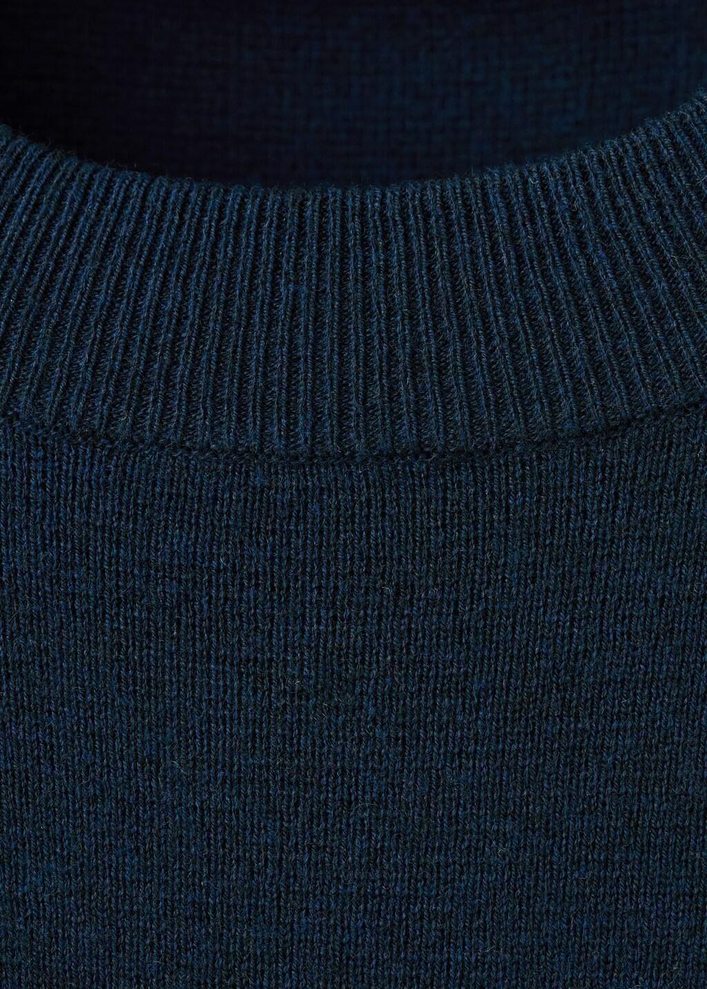 Navy Knitted Wool Blend Sweater, Navy, large image number 1